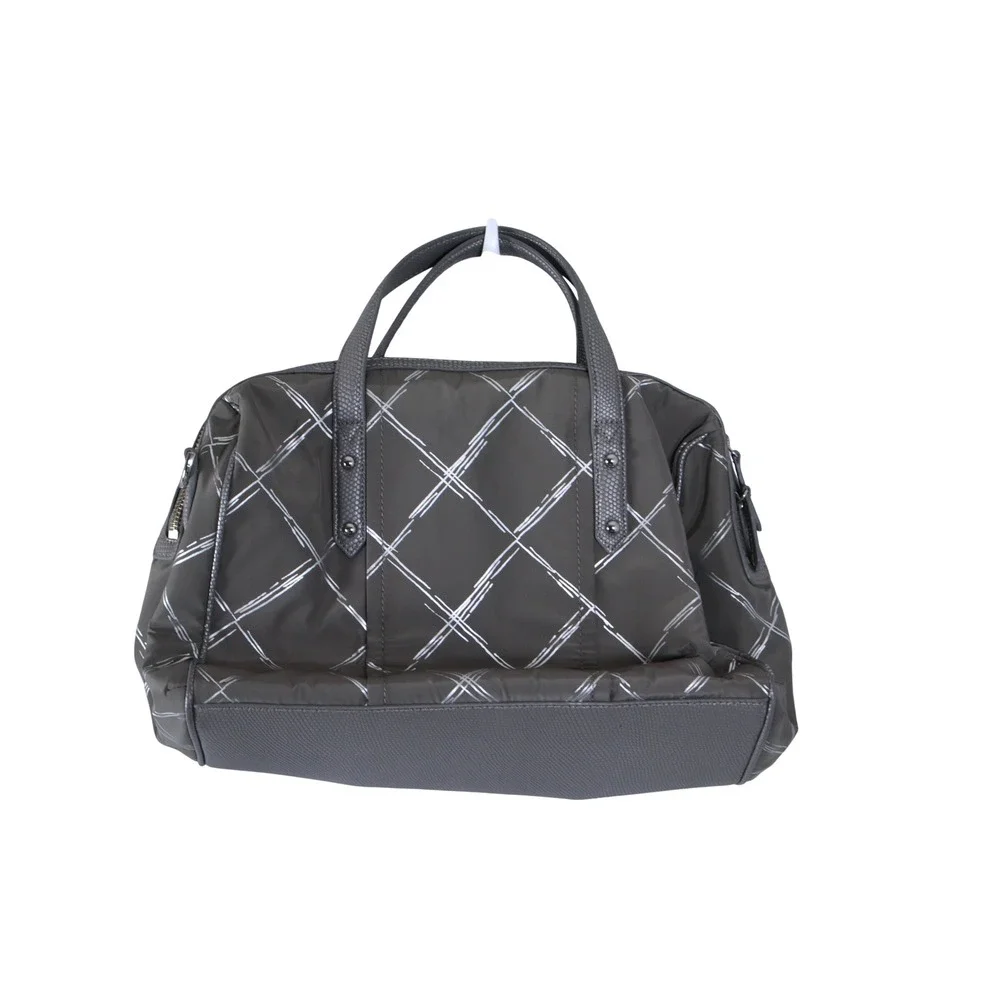 Vera Bradley Gray‎ Diamond Pattern Shoulder Bag Duffle Satchel Travel Tote